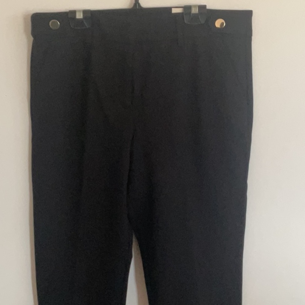 Black Dress Pants with Straight Leg Design
